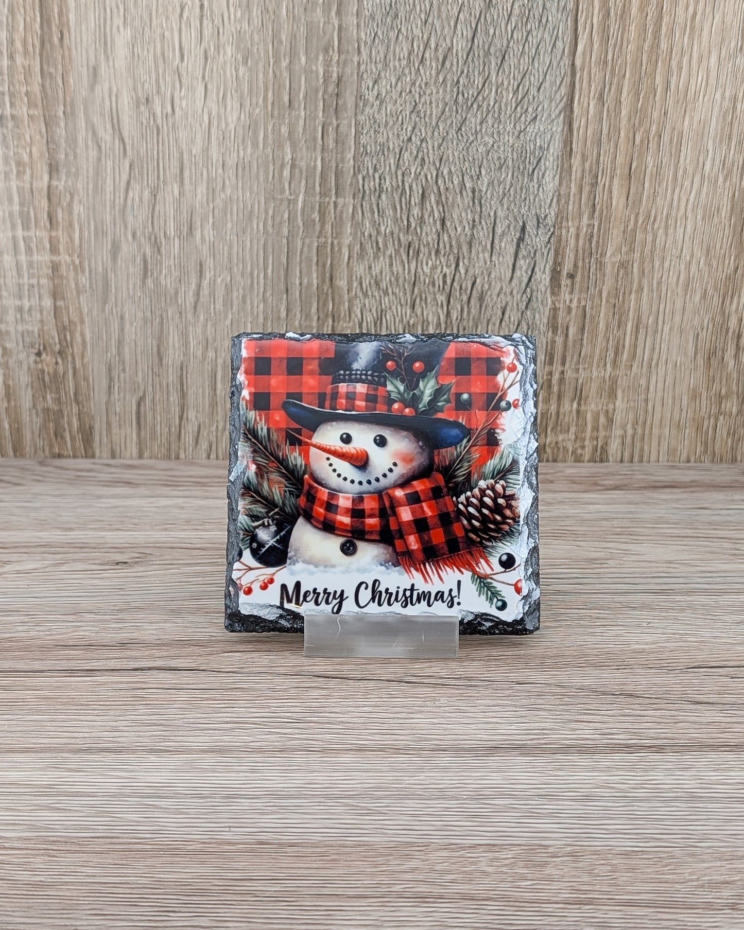 Snowman Slate Coaster
