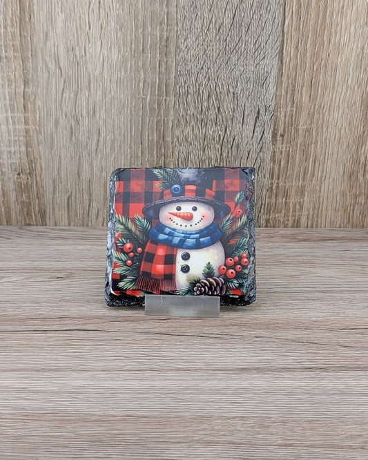 Snowman Slate Coaster