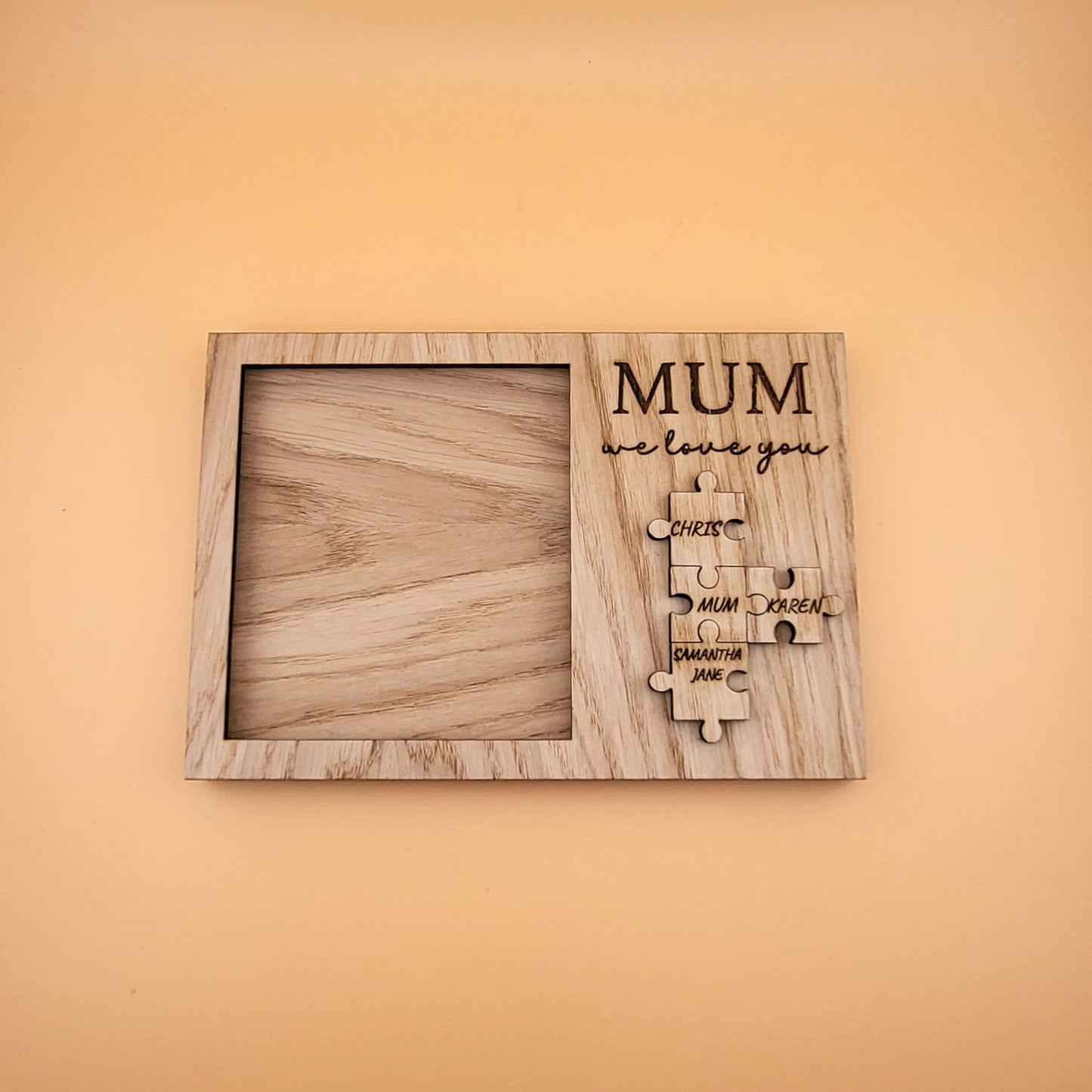 Puzzle piece picture frame