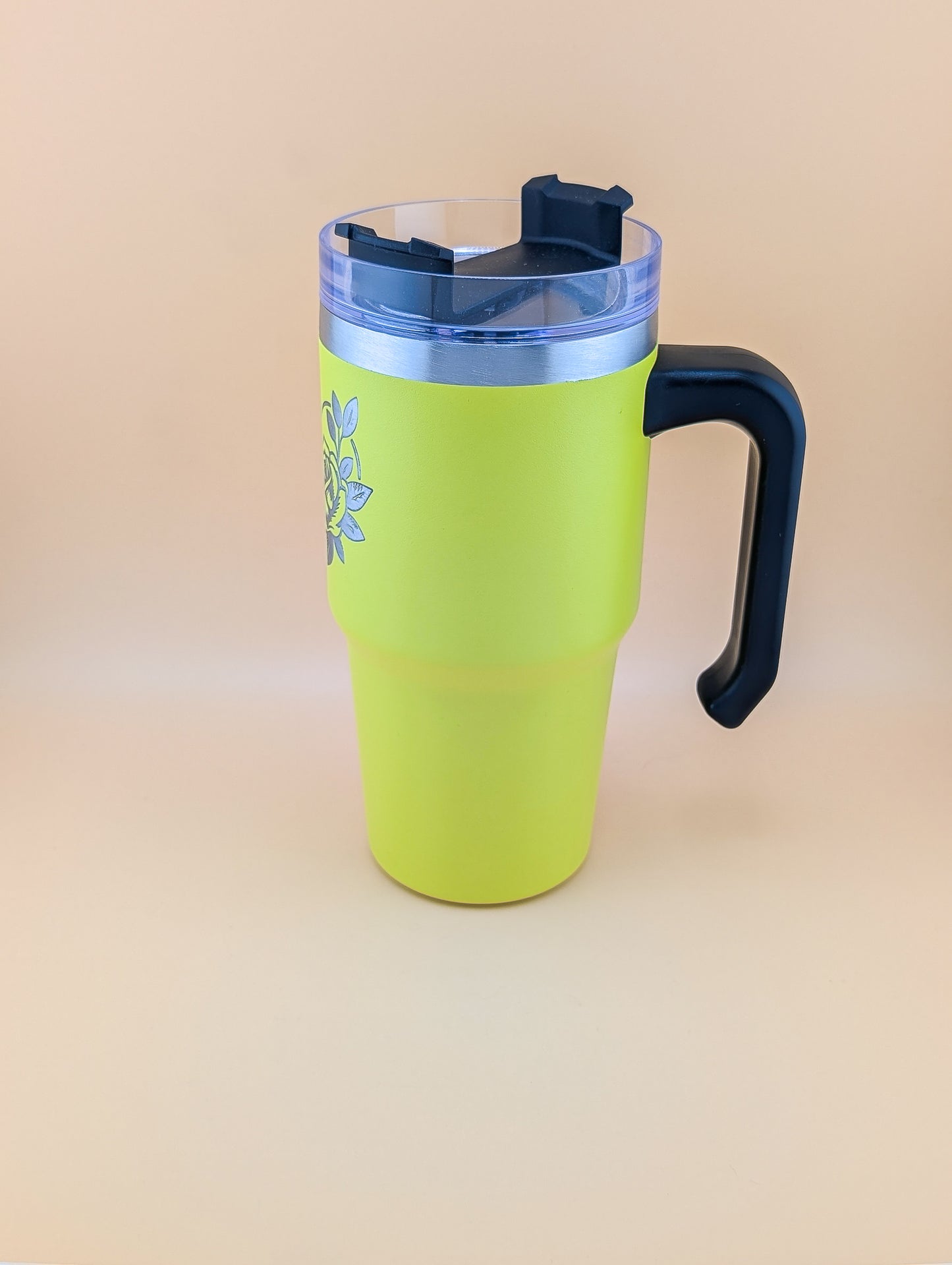 Rose design 20oz Thermal Tumblers with Handle
