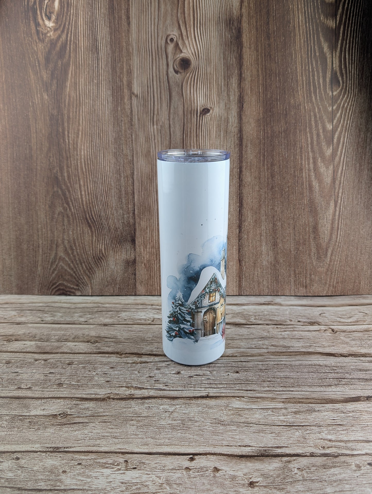 30oz slimline tumblers - Christmas village - A & C Creative Concoctions