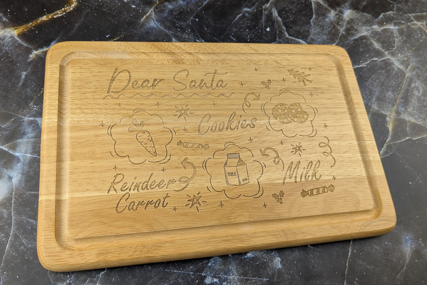 Rectangle board - Dear Santa treat board