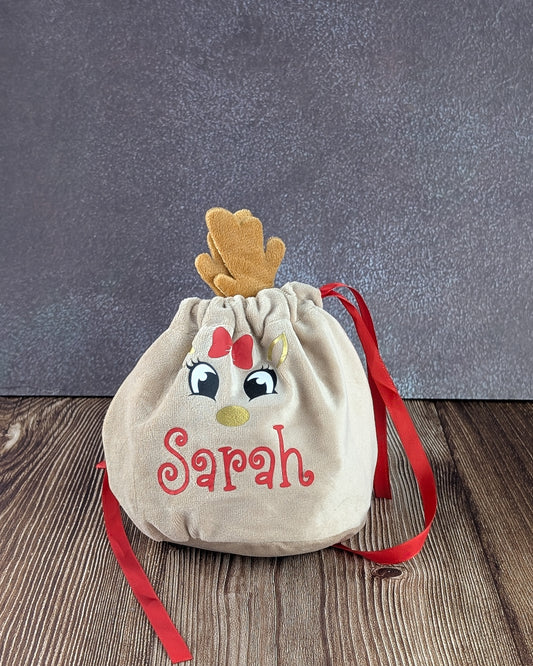 Velvet sweet / small gift bags - personalised