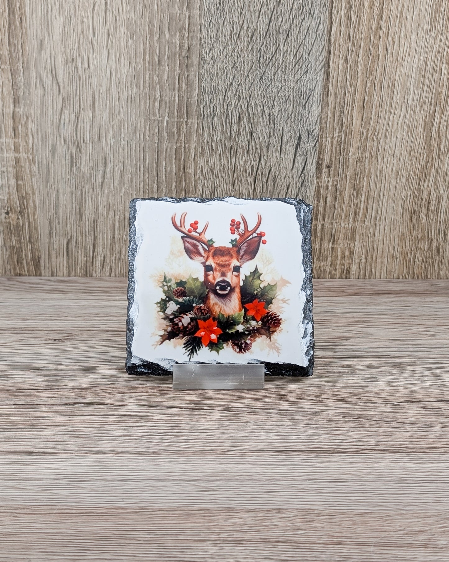 Christmas Animals Slate Coaster