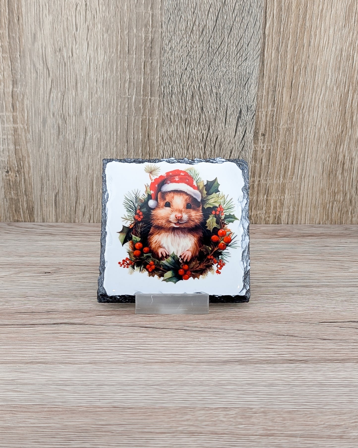 Christmas Animals Slate Coaster