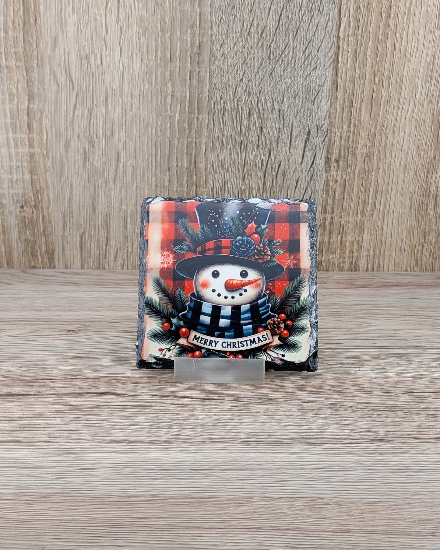 Snowman Slate Coaster