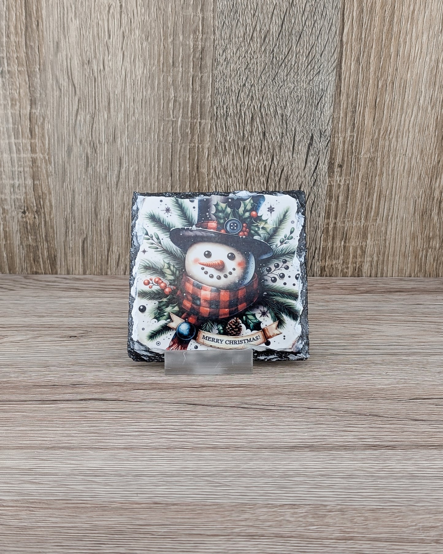 Snowman Slate Coaster