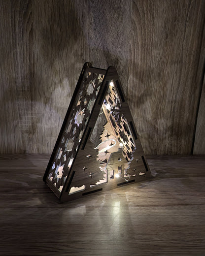 Christmas Wooden Light Boxes