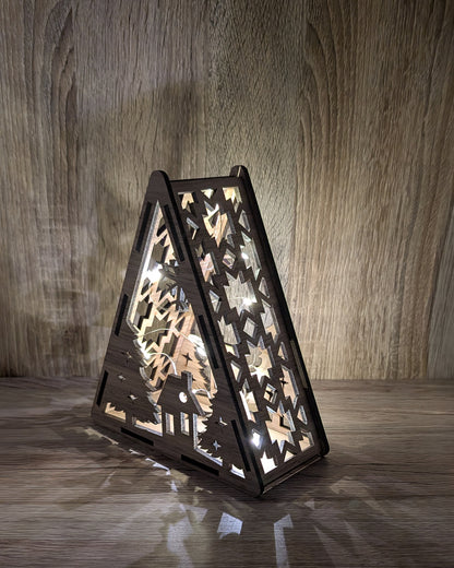 Christmas Wooden Light Boxes