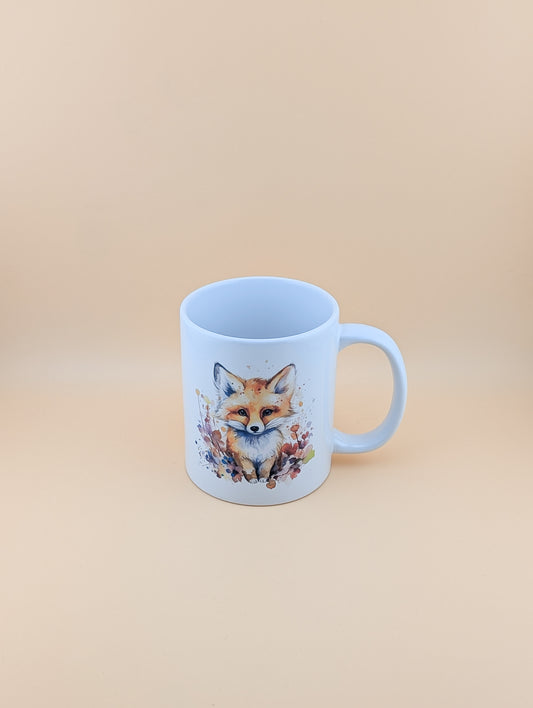 Watercolour Fox cup