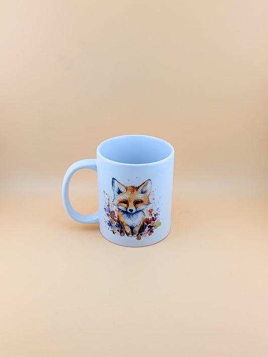 Watercolour Fox cup