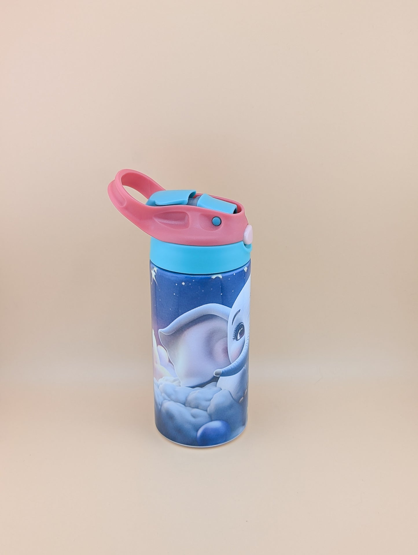 12oz Kids Flip Top Bottle with Elephant design