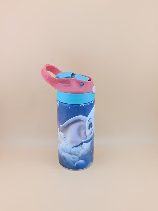 12oz Kids Flip Top Bottle with Elephant design