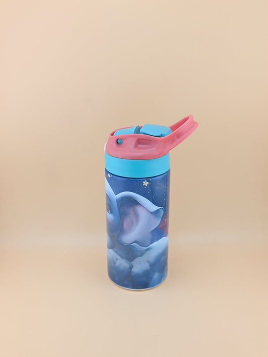 12oz Kids Flip Top Bottle with Elephant design