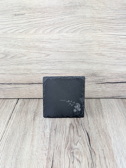 Slate Placemat & Coaster Set Floral